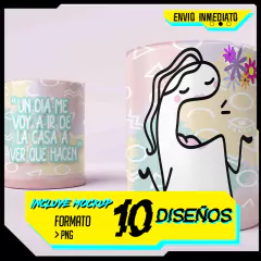 Plantillas Sublimación Tazas Flork Madre Vol.7