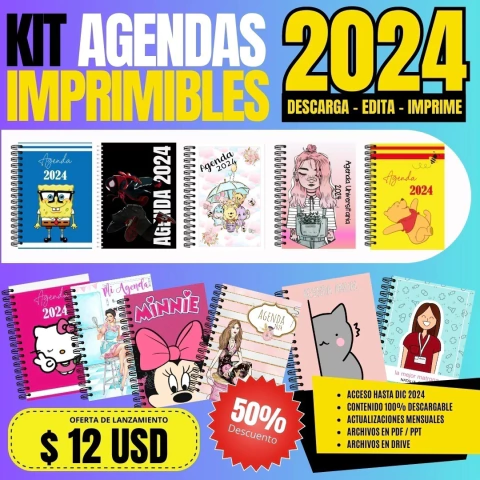 Mega Pack + 100 Agendas 2024 + Regalos!