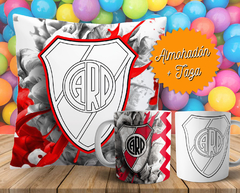 Imagen de Plantillas Cojines + Tazas Infantiles P/ Pintar V2