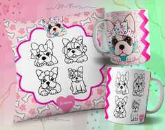 Plantillas Cojines + Tazas Infantiles P/ Pintar V4 - tienda online