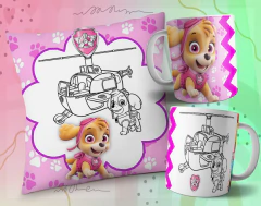 Imagen de Plantillas Cojines + Tazas Infantiles P/ Pintar V3