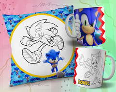 Plantillas Cojines + Tazas Infantiles P/ Pintar V3