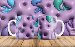 Plantillas Sublimación Tazas 3D Infladas V2