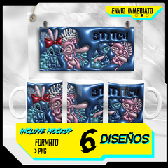 Plantillas Sublimación Tazas Infantiles 3D Infladas V1
