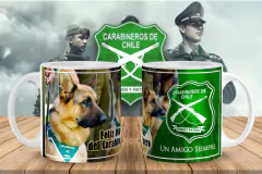 Plantillas Sublimación Tazas Día del Carabinero - PlantillasyVectores