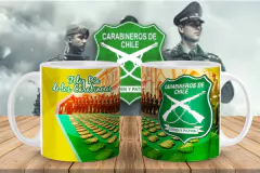 Imagen de Plantillas Sublimación Tazas Día del Carabinero