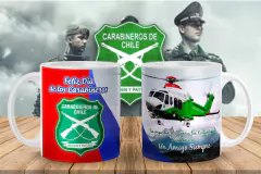 Plantillas Sublimación Tazas Día del Carabinero