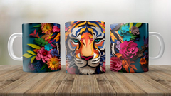 44 Plantillas Tazas 3D Animales Naturaleza V4