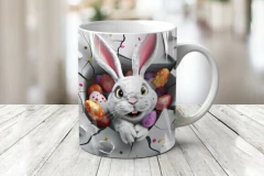 Plantillas Tazas Conejito De Pascua 3D - PlantillasyVectores
