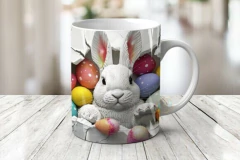 Imagen de Plantillas Tazas Conejito De Pascua 3D