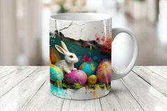 Imagen de Plantillas Tazas Conejito De Pascua 3D
