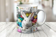 Plantillas Tazas Conejito De Pascua 3D