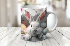 Plantillas Tazas Conejito De Pascua 3D