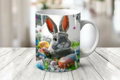 Imagen de Plantillas Tazas Conejito De Pascua 3D