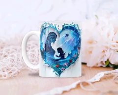 Plantillas Tazas Día de la Madre 3D Corazón - tienda online