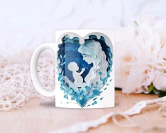 Plantillas Tazas Día de la Madre 3D Corazón - comprar online