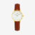 Relógio Minimalista Coleção Classic Veneza, Italy | Pulseira Couro Marrom Mogno Caixa Gold 32mm - comprar online