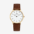 Relógio Minimalista Coleção Classic Veneza, Italy | Pulseira Couro Marrom Caixa Gold 40mm - comprar online