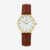 Relógio Minimalista Coleção Classic Veneza, Roma | Pulseira Couro Marrom Caixa Gold 32mm - comprar online