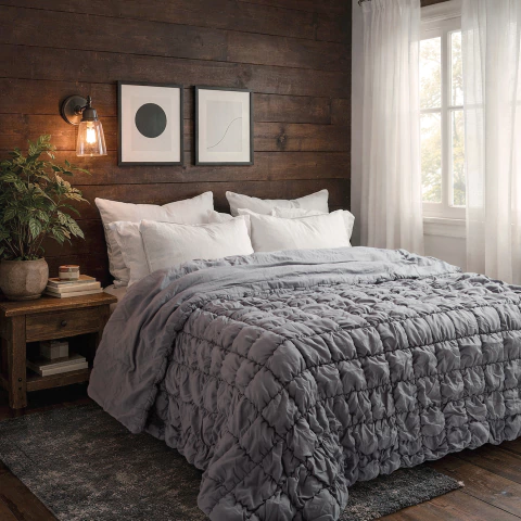 Acolchado SEÚL brushed con matelaseado con spandex ¡EFECTO PUFF! 1 1/2 pl - comprar online