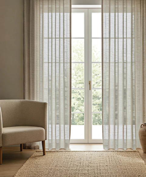 Juego de cortinas SIMIL GASA DE ALGODON PREMIUM - comprar online
