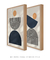 Kit 2 Quadros Linhas e Círculos