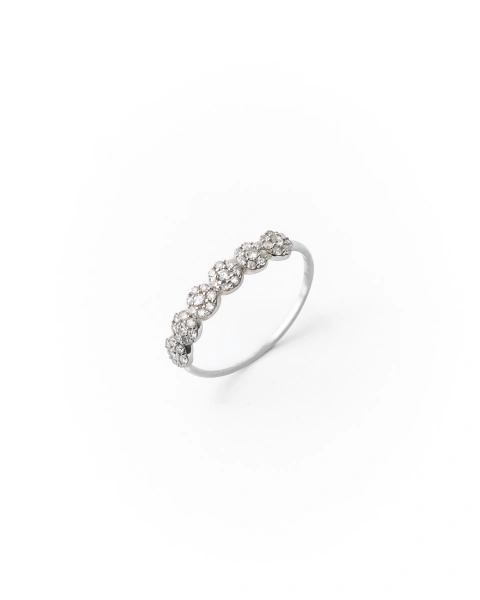 Meia Aliança Ilusion em Ouro Branco 18k com Diamantes 0,34ct