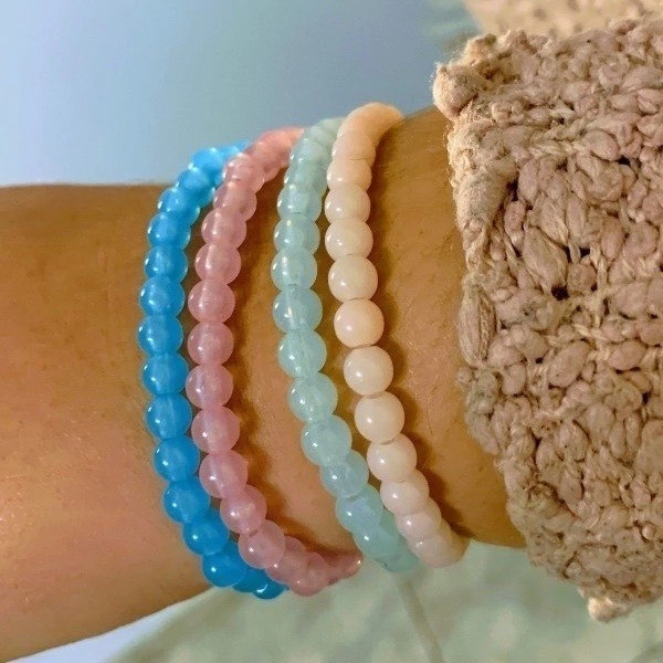 Pack 4 Pulseras Pastel Lisas