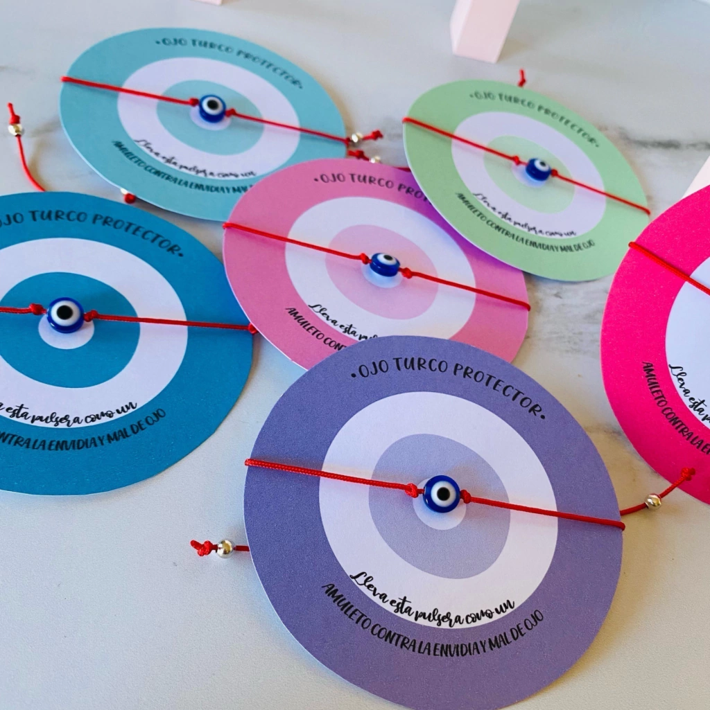 Pack 6 Pulseras Amuleto Ojito + Tags