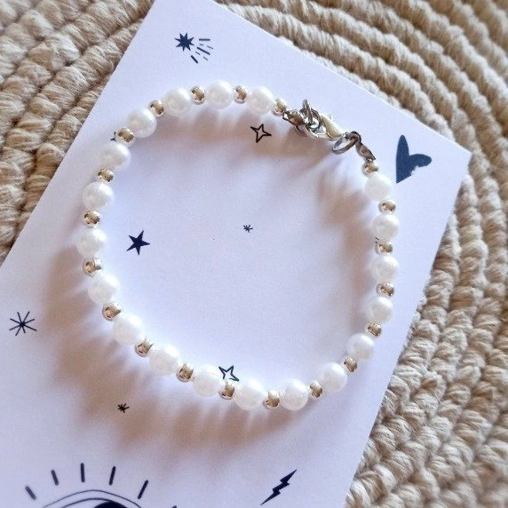 Pulsera Perlas Niquel