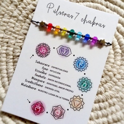 Pulseras 7 Chakras Black