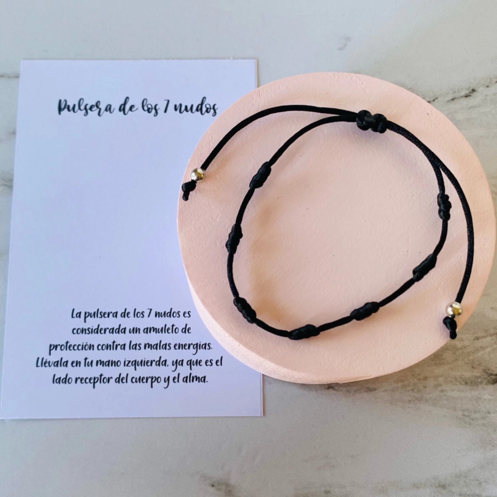 Pulsera de los 7 Nudos Negra