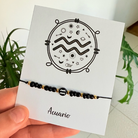 Pulsera Signo Acuario Black - comprar online
