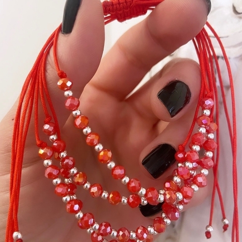 Pulsera Rojo Cristal
