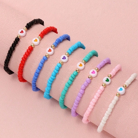 Pulsera Corazon Mostacilla