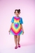 Vestido Cristal Azul Coração 0201 - comprar online