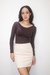 Saia Alfaiataria Almond - Naomi Fashion Store