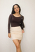 Blusa Coffee Longa - Marrom