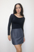 Blusa Coffee Longa - Preta