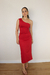 Saia Drapeada Wave - Vermelho - comprar online