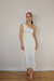 Saia Drapeada Wave - Off White - loja online