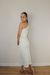 Saia Drapeada Wave - Off White - comprar online