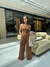 Blusa Botões Manhattan - Mocha Mousse - loja online