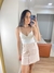 Saia de Couro Braga - Nude