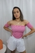 Blusa Xadrez Lastex Ombro á Ombro Colors - Naomi Fashion Store