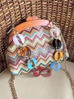 Bolsa de palha colorida P - loja online