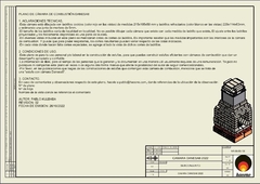 Plano de cámara de combustión Danesa8 229x114x63 - R04 - comprar online