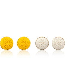 Brinco Meia Bola Resina Texturizada - comprar online