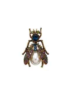 Broche Alfinete Abelha Imperial com Pérola 4X3