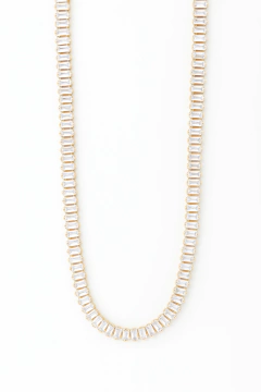 Colar Choker Riviera Baguete 40CM - comprar online